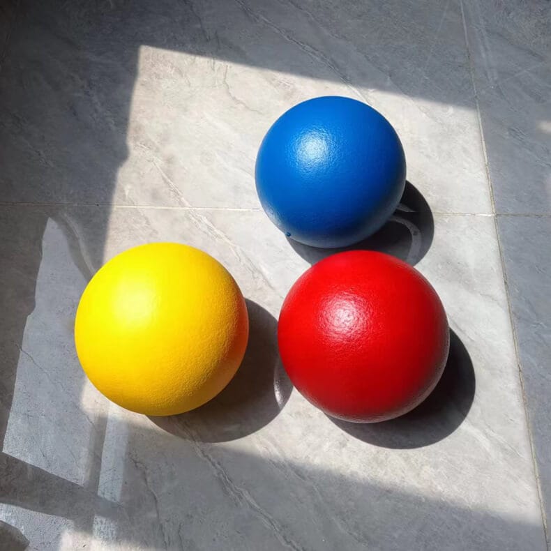 Dodgeball for kids, 3 pack soft foam dodge balls, red yellow blue safe kids play dodgeball for indoor & outdoor games