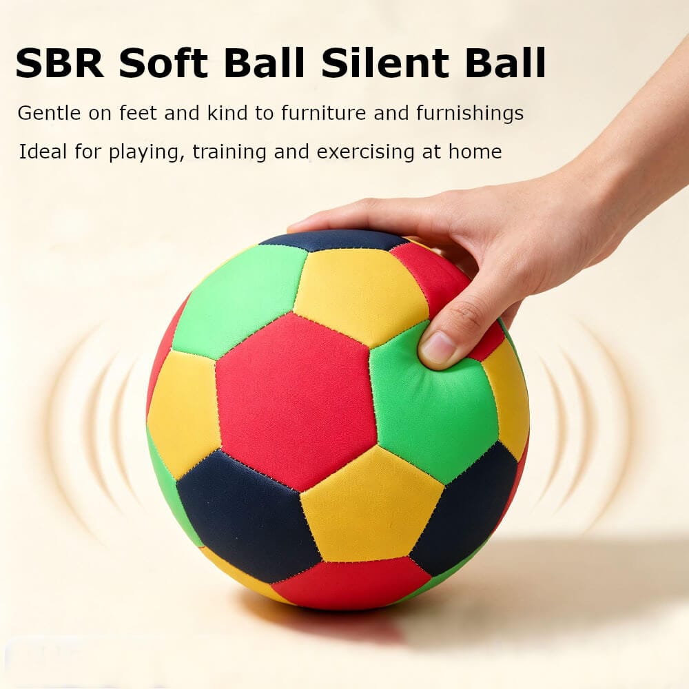 Silent sports soccer ball SBR soft silent ball, gentle on feet and furniture, indoor home soccer play training exercise for children
